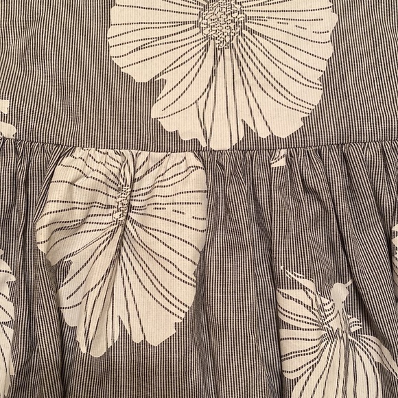 Joh Poplin Gray white Floral Print Bubble Skirt size 4 - Picture 6 of 9